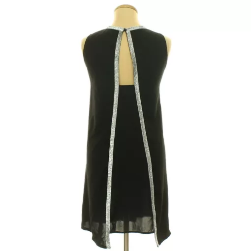 Shein ezüstcsillámos fekete ruha