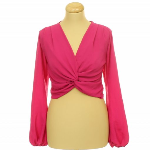 Boohoo csavart pink blúz