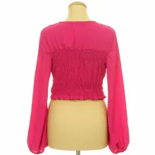 Boohoo csavart pink blúz