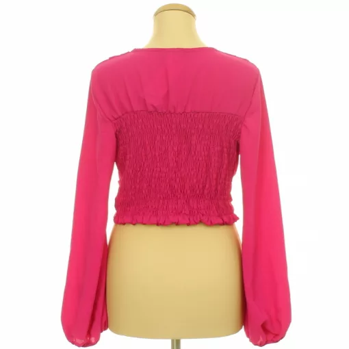 Boohoo csavart pink blúz