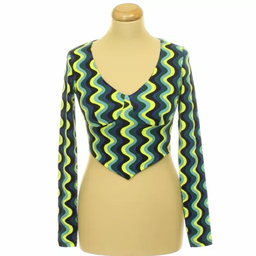 Fishbone mintás pamut top