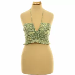 Zara ezüstszálas mintás top