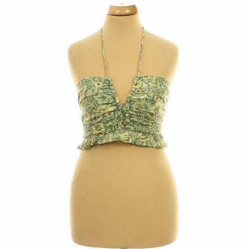 Zara ezüstszálas mintás top