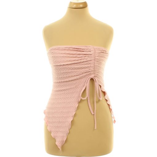 Shein ráncolt rózsaszín top