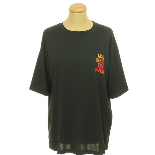Shein feliratos fekete oversize póló