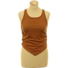 Shein ráncolt barna top
