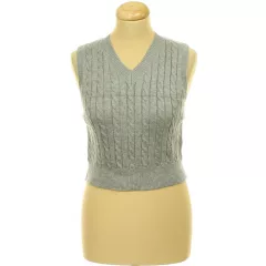 Shein csavartmintás kötött mellény