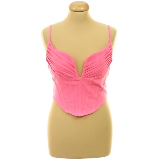 Pretty Little Thing rózsaszín corset top
