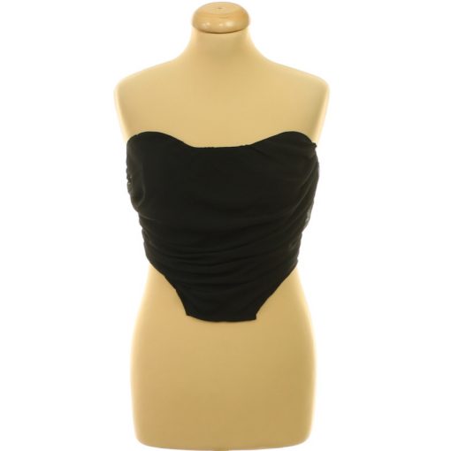Pretty Little Thing fekete corset top
