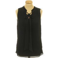 Donna Karan New York pliszírozott fekete blúz