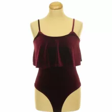 Select bordó tükörbársony body