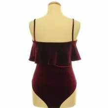 Select bordó tükörbársony body