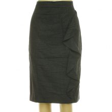 Laurél fodros szürke gyapjú szoknya