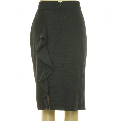 Laurél fodros szürke gyapjú szoknya