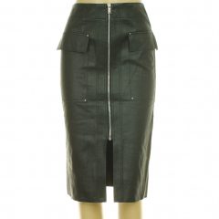 River Island fekete műbőr szoknya