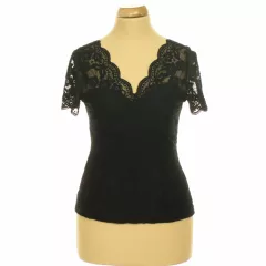 Shein fekete csipke felső