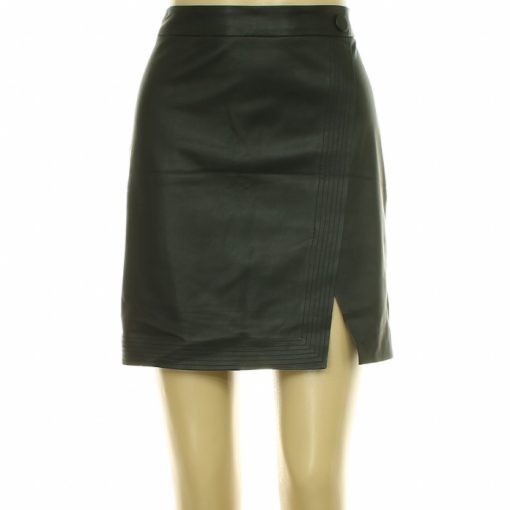 Camaieu fekete műbőr szoknya