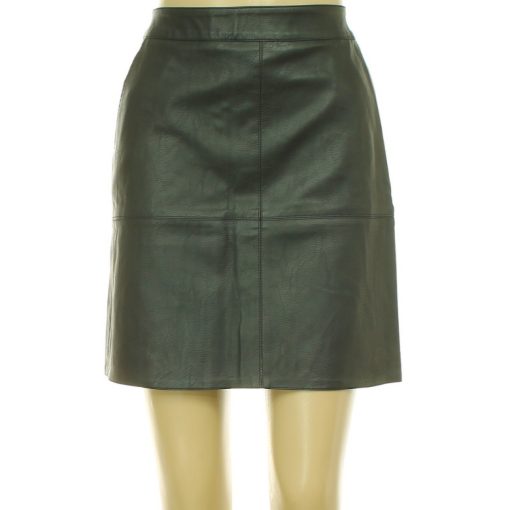 Flame fekete műbőr szoknya