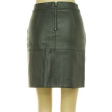 Flame fekete műbőr szoknya