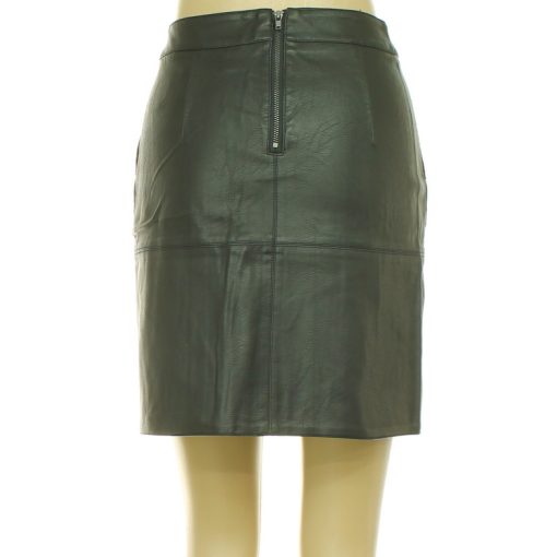 Flame fekete műbőr szoknya