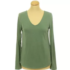 Vero Moda csipkés khakizöld felső