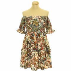 Shein gumírozott mintás ruha