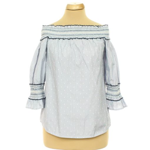 Primark mintás kék blúz