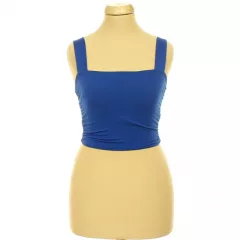 Shein ráncolt kék top