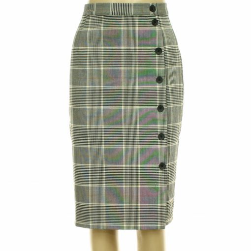 H&M díszgombos kockás szoknya