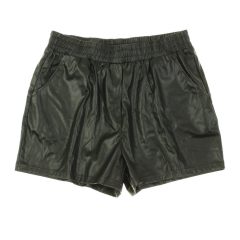 Shein fekete műbőr short