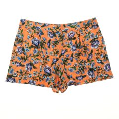 Papaya virágmintás viszkóz short
