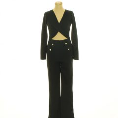 Amisu díszgombos fekete overál