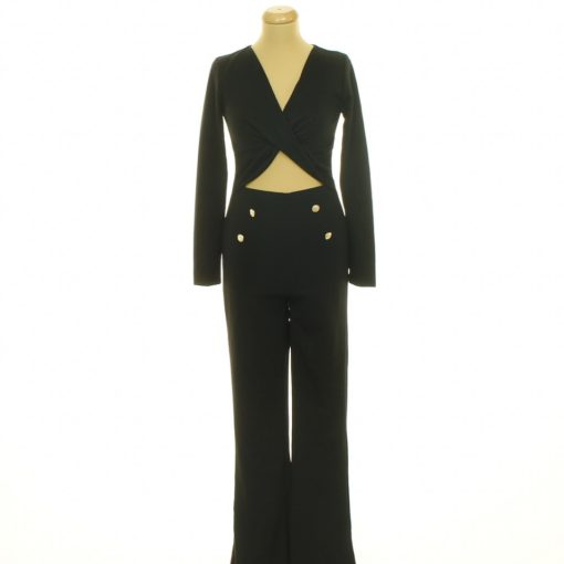 Amisu díszgombos fekete overál