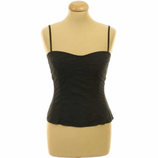 Pretty Little Thing fekete corset top