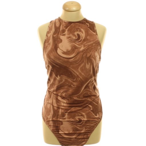 Boohoo mintás barna body