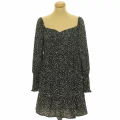 Boohoo mintás fekete ruha