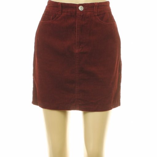 New Look bordó kordbársony szoknya